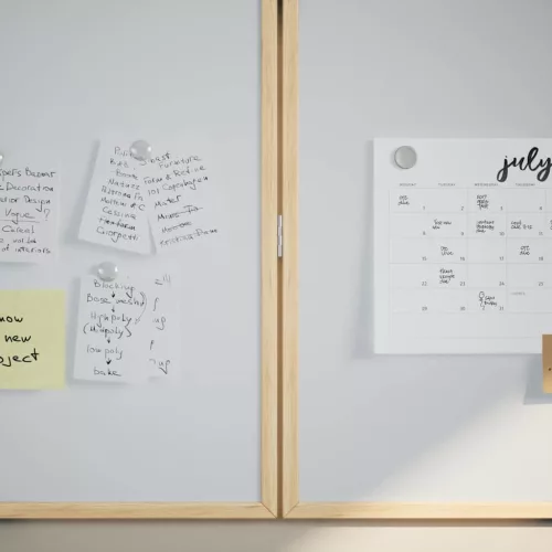  Mágneses fehértábla Fehér 100 x 1.4 x 100 cm Tömör fenyőfa