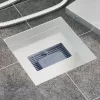  2 az 1-ben zuhanylefolyó Ezüst 20 x 20 cm Rozsdamentes acél 304