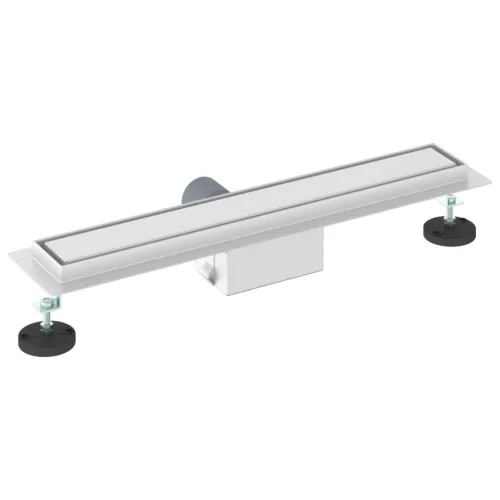  Zuhanylefolyó üvegfedéllel Ezüst 50 cm Rozsdamentes acél 304