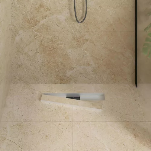  Zuhanylefolyó üvegfedéllel Ezüst 60 cm Rozsdamentes acél 304