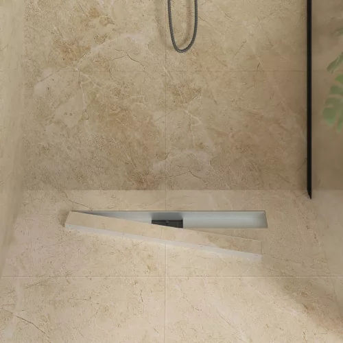  Zuhanylefolyó üvegfedéllel Ezüst 70 cm Rozsdamentes acél 304