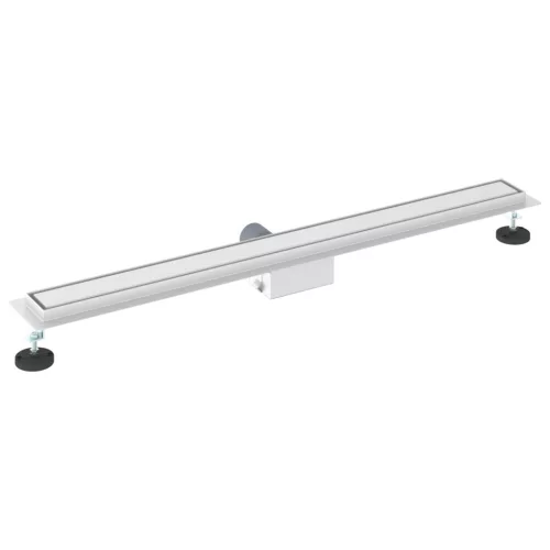  Zuhanylefolyó üvegfedéllel Ezüst 90 cm Rozsdamentes acél 304