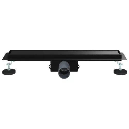  2 az 1-ben zuhanylefolyó Fekete 50 cm Rozsdamentes acél 304