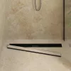  2 az 1-ben zuhanylefolyó Fekete 100 cm Rozsdamentes acél 304