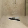  Zuhanylefolyó üvegfedéllel Fekete 50 cm Rozsdamentes acél 304
