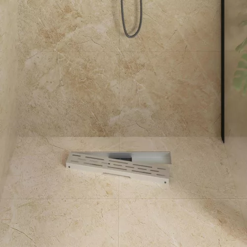  Zuhanylefolyó üvegfedéllel Ezüst 50 cm Rozsdamentes acél 304