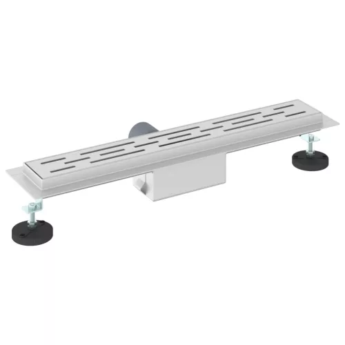  Zuhanylefolyó üvegfedéllel Ezüst 50 cm Rozsdamentes acél 304