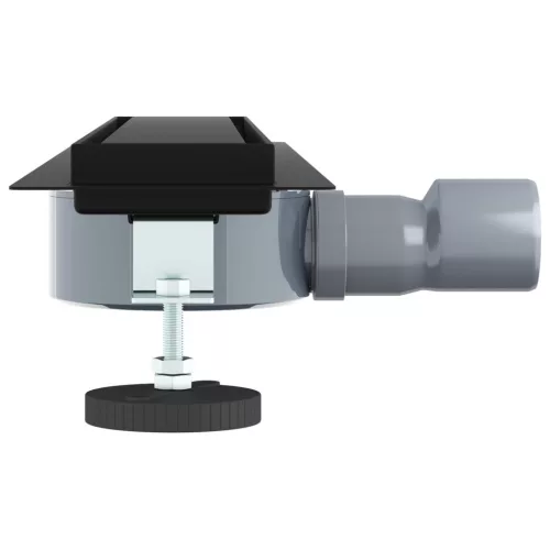  Zuhanycsatorna 2 az 1-ben 360°-os szifonnal Fekete 50 cm