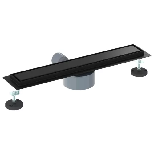  Zuhanycsatorna 2 az 1-ben 360°-os szifonnal Fekete 60 cm
