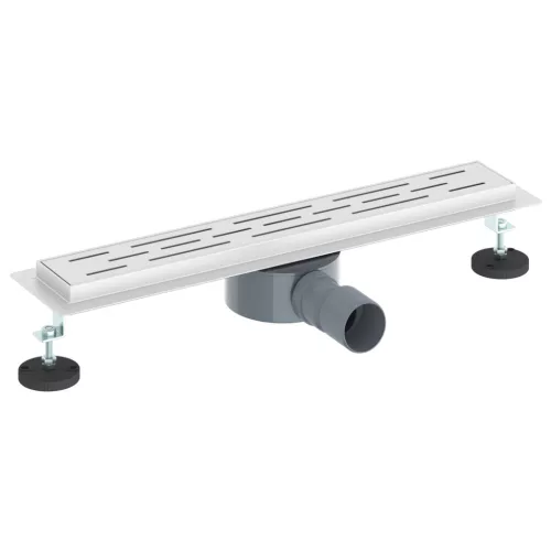  362 Fok Zuhany lefolyó vonal dizájnnal Ezüst 50 cm
