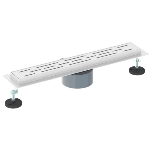  362 Fok Zuhany lefolyó vonal dizájnnal Ezüst 50 cm