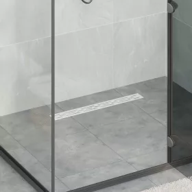  362 Fok Zuhany lefolyó vonal dizájnnal Ezüst 60 cm