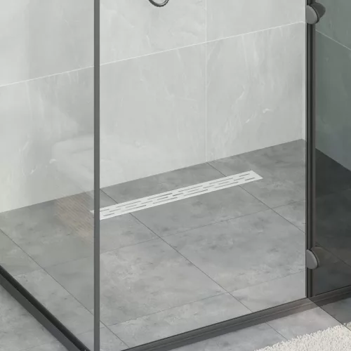 362 Fok Zuhany lefolyó vonal dizájnnal Ezüst 60 cm