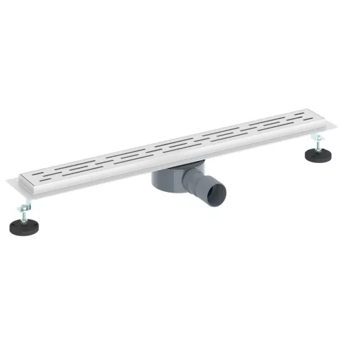  362 Fok Zuhany lefolyó vonal dizájnnal Ezüst 70 cm