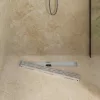  362 Fok Zuhany lefolyó vonal dizájnnal Ezüst 70 cm