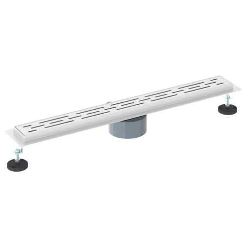  362 Fok Zuhany lefolyó vonal dizájnnal Ezüst 70 cm