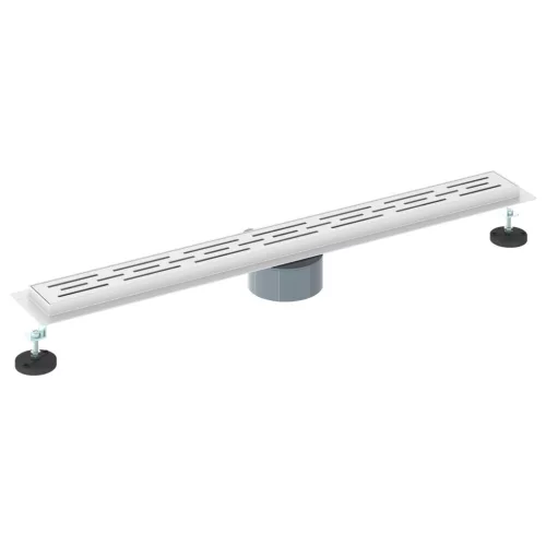  362 Fok Zuhany lefolyó vonal dizájnnal Ezüst 80 cm