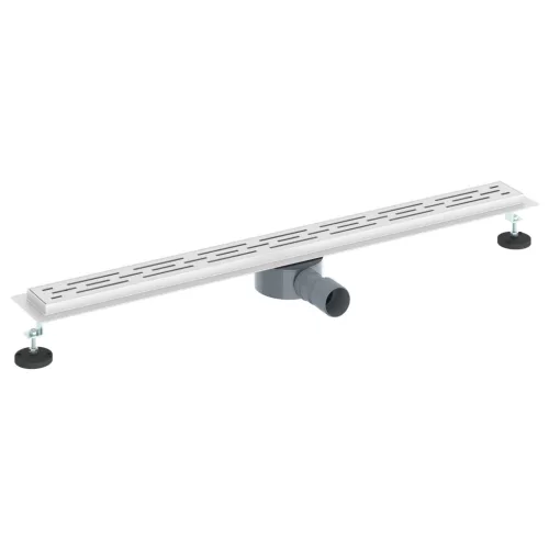  362 Fok Zuhany lefolyó vonal dizájnnal Ezüst 90 cm