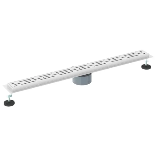  362 Fok Zuhany lefolyó vonal dizájnnal Ezüst 90 cm