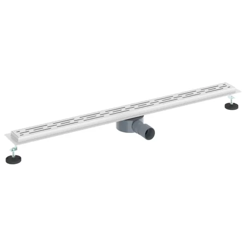  362 Fok Zuhany lefolyó vonal dizájnnal Ezüst 100 cm