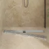  362 Fok Zuhany lefolyó vonal dizájnnal Ezüst 100 cm