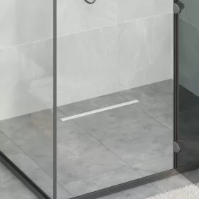  360° zuhany lefolyó vékony modellel Ezüst 50 cm