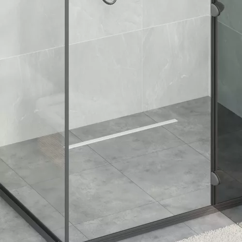  360° zuhany lefolyó vékony modellel Ezüst 60 cm