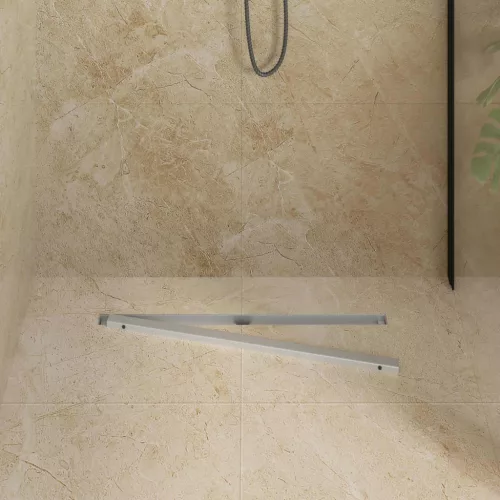  360° zuhany lefolyó vékony modellel Ezüst 70 cm