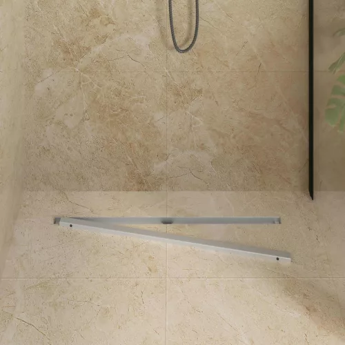  360° zuhany lefolyó vékony modellel Ezüst 80 cm