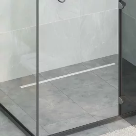  360° zuhany lefolyó vékony modellel Ezüst 90 cm