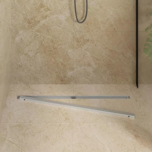  360° zuhany lefolyó vékony modellel Ezüst 90 cm
