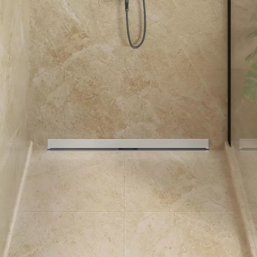  Falon rögzített zuhanylefolyó Ezüst 90 cm Rozsdamentes acél 304