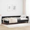  Sarok Ágykeret Fekete 90 x 200 cm Bársony és Mérnökölt fa