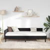 Sarok Ágykeret Fekete 90 x 200 cm Bársony és Mérnökölt fa