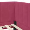  Sarokágy keret fejtámlával bordó 100 x 200 cm Bársony