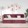 Sarokágy keret fejtámlával Bordó 80 x 200 cm szövet