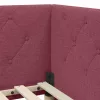  Sarokágy keret fejtámlával Bordó 80 x 200 cm szövet