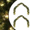  Karácsonyi girland 2 pcs Zöld 40 m PVC