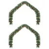  Karácsonyi girland 2 pcs Zöld 40 m PVC