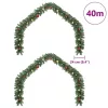  Karácsonyi girland 2 pcs Zöld 40 m PVC