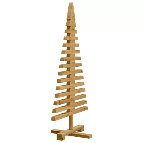  Fából készült Karácsonyfa állvánnyal Barna 90 cm Tömör fenyőfa