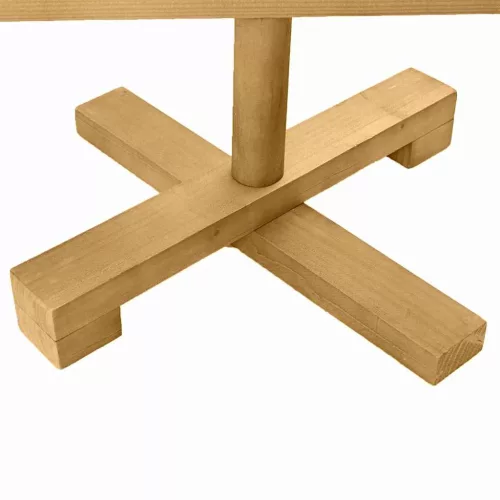  Fából készült Karácsonyfa állvánnyal Barna 90 cm Tömör fenyőfa