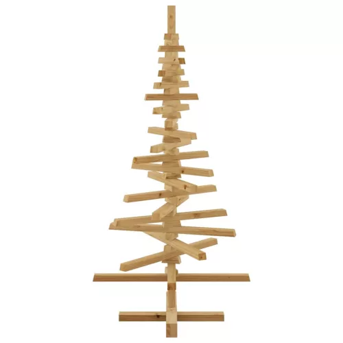  Fából készült Karácsonyfa állvánnyal Barna 120 cm Tömör fenyőfa