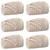  Takarók 6 pcs Bézs 150 x 130 cm Gyapjú