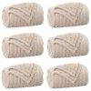  Takarók 6 pcs Bézs 240 x 220 cm Gyapjú