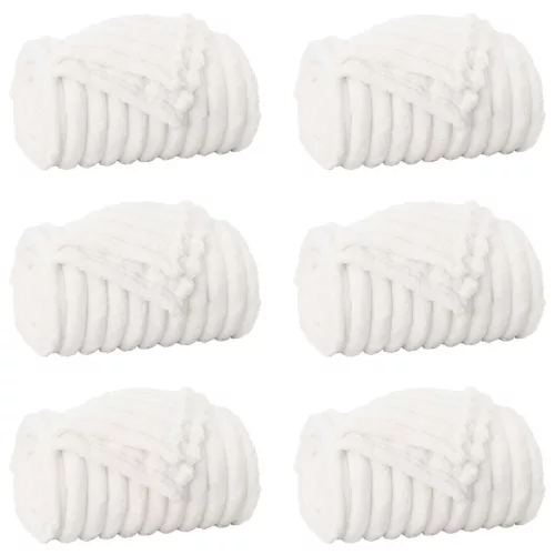  Takarók 6 pcs Fehér 240 x 220 cm Gyapjú