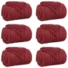  Takarók 6 pcs Bordeaux piros 200 x 150 cm Gyapjú