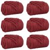  Takarók 6 pcs Bordeaux piros 270 x 240 cm Gyapjú