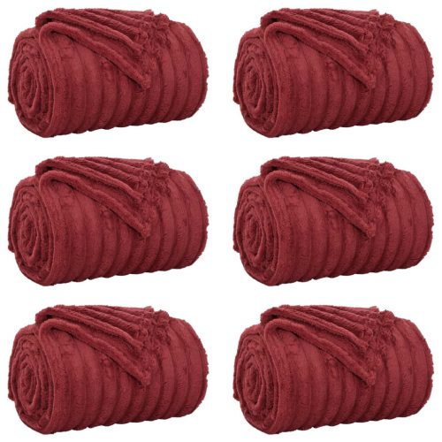  Takarók 6 pcs Bordeaux piros 270 x 240 cm Gyapjú