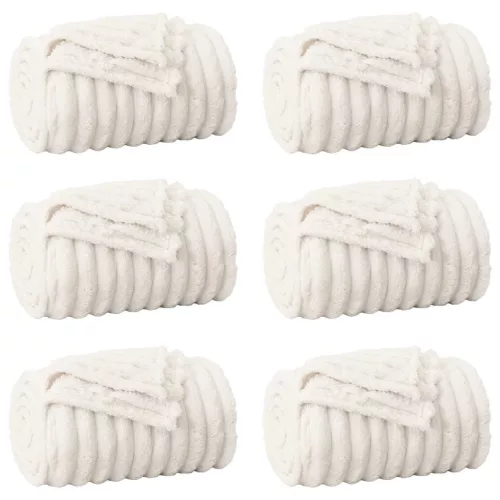  Takarók 6 pcs Krém 200 x 150 cm Gyapjú